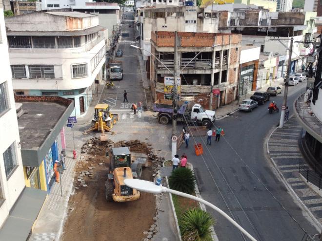 Entre as ações do ano que acaba está a pavimentação de diversas ruas do Centro