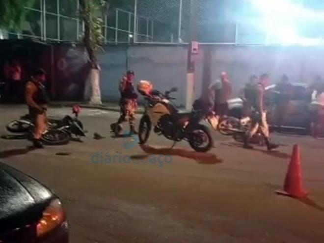 A colisão das motos aconteceu nas proximidades do clube Ipaminas, no Cidade Nobre