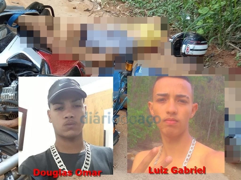 Douglas Omar e Luiz Gabriel foram mortos a tiros na tarde de terça-feira