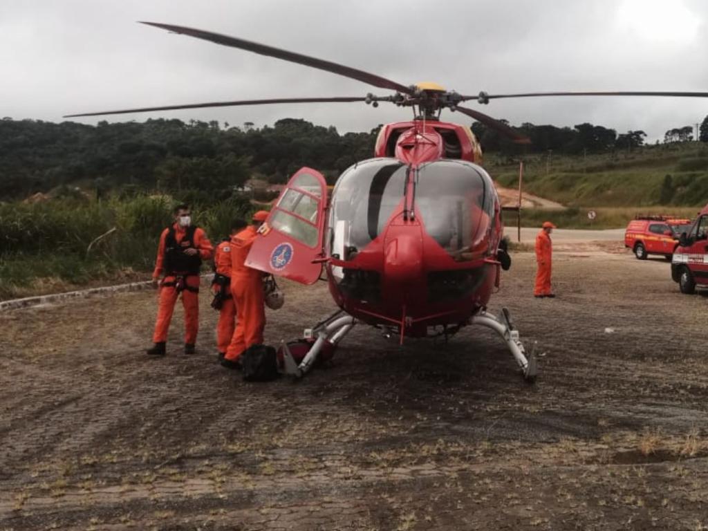 No acidente de domingo, duas vítimas tiveram que ser levadas em um helicóptero do Corpo de Bombeiros, para o hospital João XXIII, em Belo Horizonte 