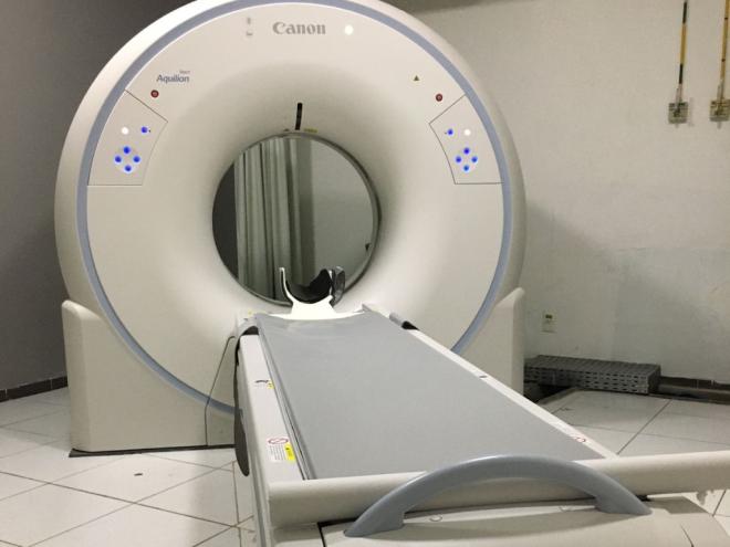Equipamento para realização de tomografia computadorizada funciona no Hospital e Maternidade Vital Brazil, em Timóteo