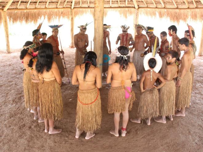 Comemoração ao Dia do Índio realizada na aldeia Pataxó Geru Tucunã, localizada no distrito de Felicina, em Açucena  