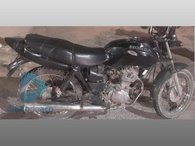 Motocicleta envolvida no atropelamento 