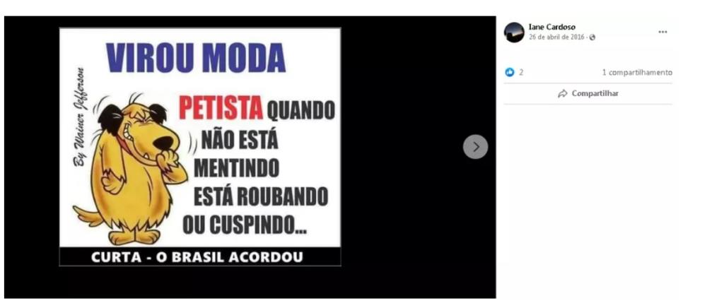 Essa é uma das postagens feitas pela delegada no passado