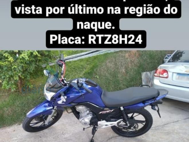 A moto roubada pelo marginal ainda não foi localizada pela polícia