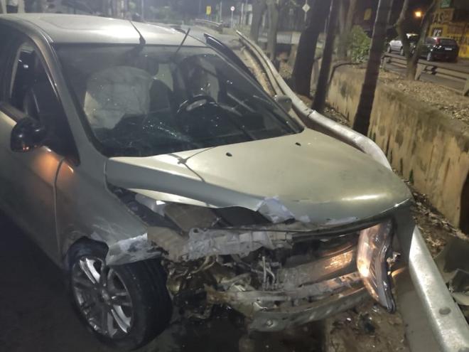 O acidente aconteceu no cruzamento das avenidas José Barcelos e José Assis de Vasconcelos, no bairro Canaã, na madrugada de quinta-feira 
