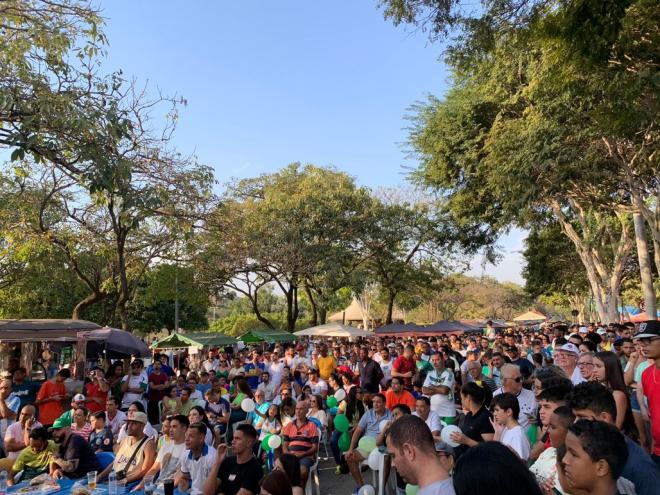 Torcedores se reuniram na tarde deste sábado (30), no Parque Ipanema, para acompanhar o jogo do Tigre